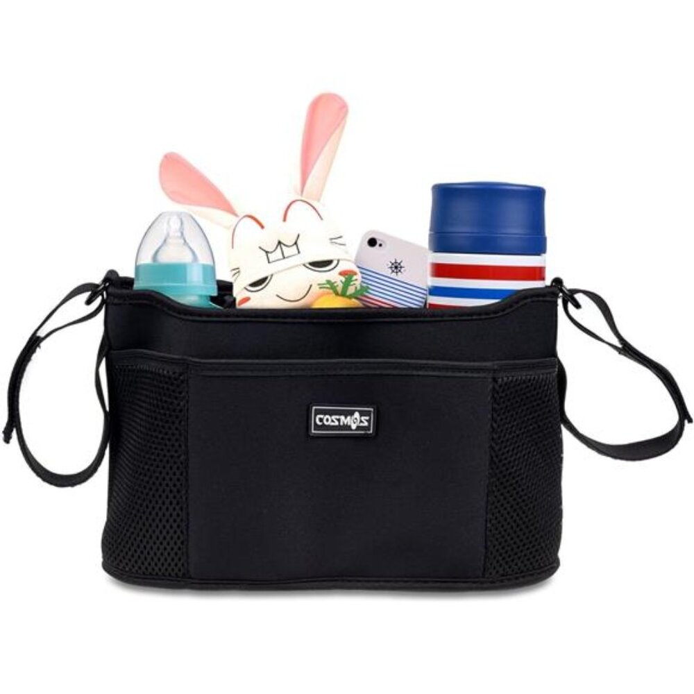 Stroller Organizer Diaper Bag Stroller Accessories Travel Bag with Drink Holders
